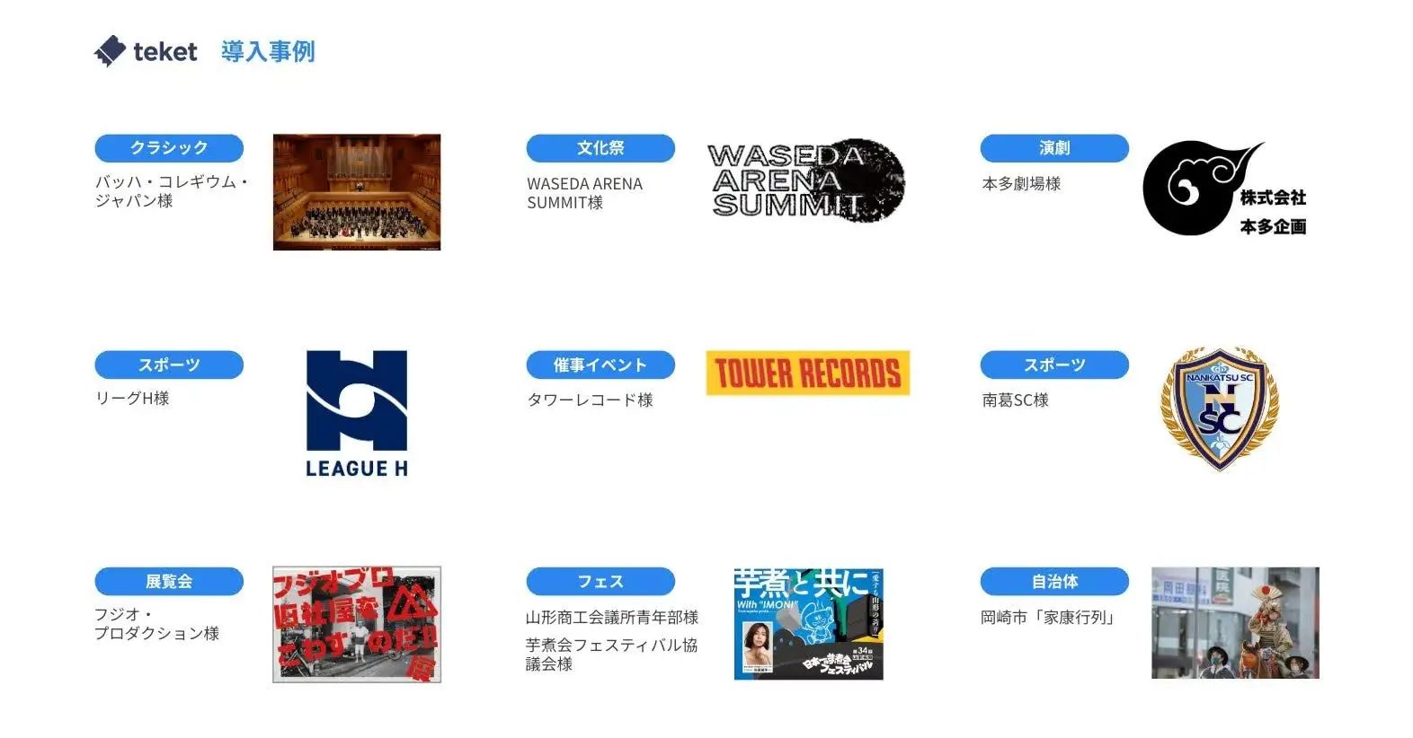 teket導入実績・企業例