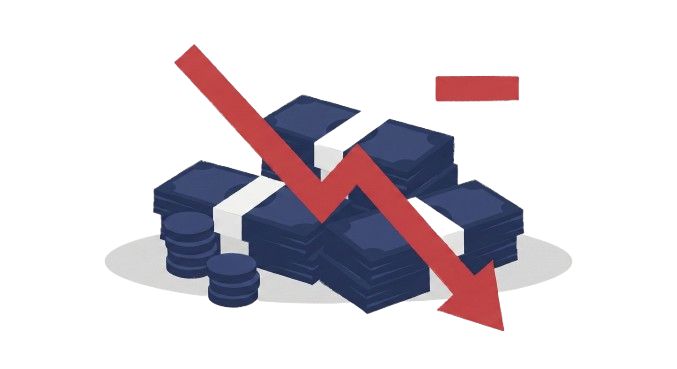 価値が下がっている