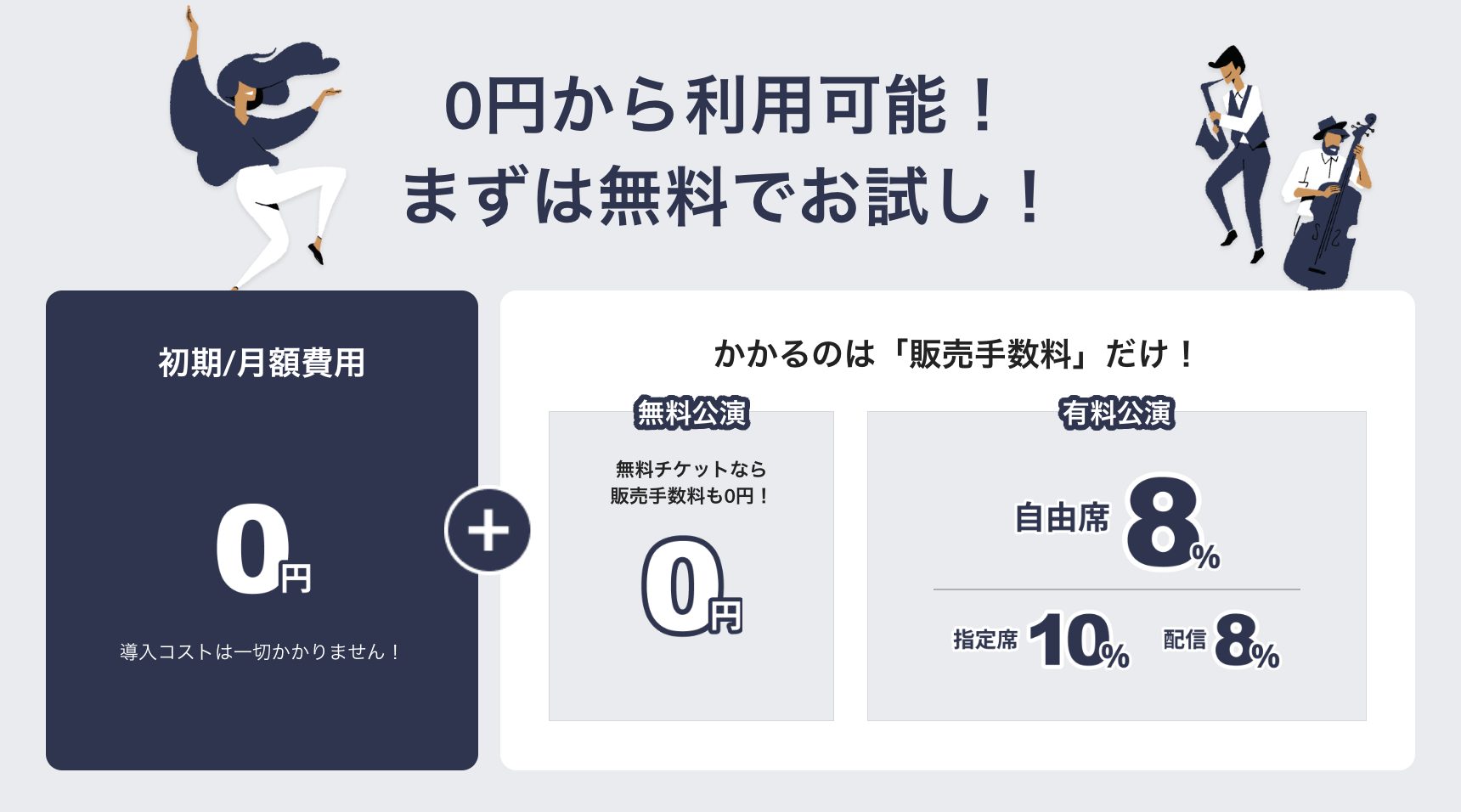 teket0円から利用可能な料金